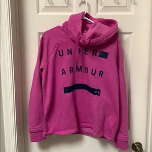 Pink Under Armour fleece sweatshirt